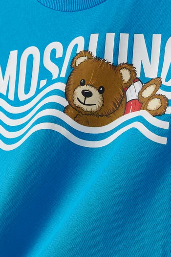 Graphic Bear Logo T-shirt in Cotton
