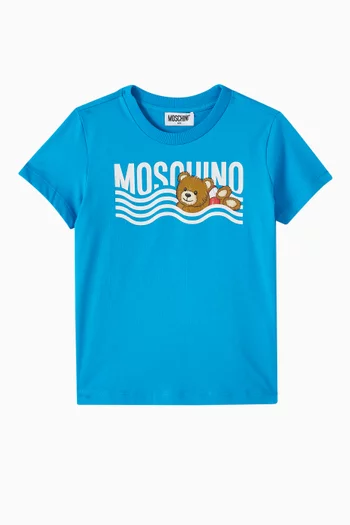 Graphic Bear Logo T-shirt in Cotton