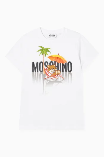 Beach Teddy T-shirt in Cotton