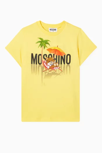 Beach Teddy T-shirt in Cotton