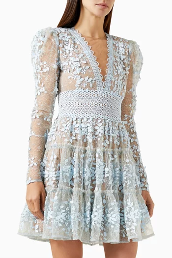 Megan Mini Dress in Lace