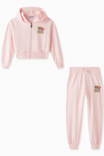 Teddy Bear Logo Tracksuit in Cotton Jersey