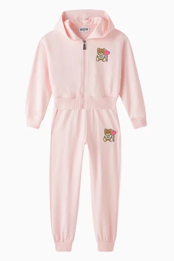 Teddy Bear Logo Tracksuit in Cotton Jersey