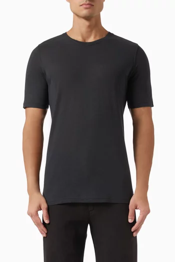 Crew Neck T-shirt in Linen