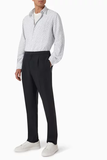 Benoit Striped Shirt in Cotton Poplin