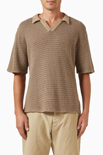 Pele Polo Shirt in Textured-cotton