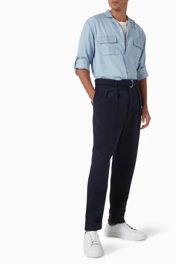 Pierre Tapered Pants in Lyocell-linen Blend