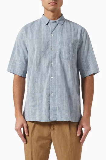 Luis Stripe Shirt in Cotton-blend
