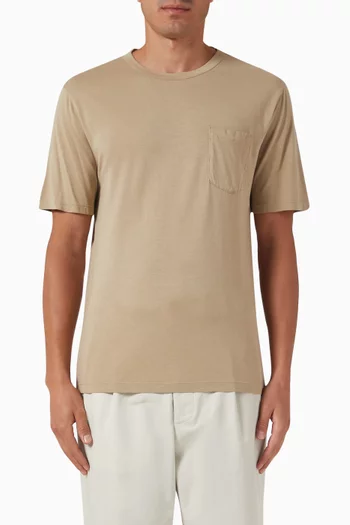 Chest Pocket T-shirt in Lyocell-cotton Blend
