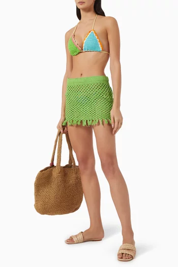 The Open Knit Mini Skirt in Crochet