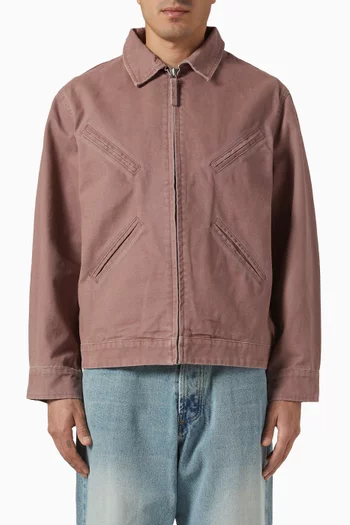 Pop Full Zip Jacket in Cotton Canvas
