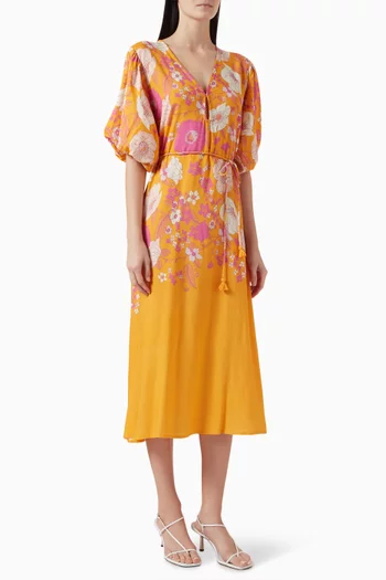 Hera Gypsy Midi Dress in Viscose