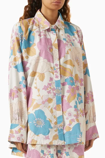 Hera Oversized Swing Shirt in Cotton Poplin