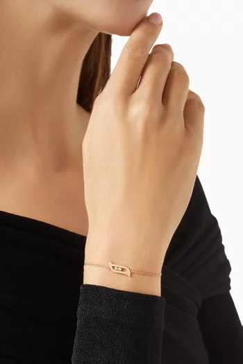 Alif Diamond Bracelet in 18kt Rose Gold