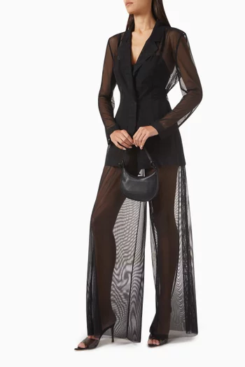 Pleated Pants in Mesh