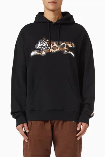 Running Dog Popover Hoodie in Cotton