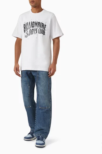 Embellished Arch Logo T-shirt in Cotton
