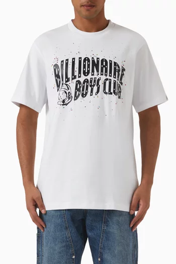 Embellished Arch Logo T-shirt in Cotton