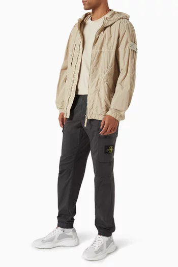 Hooded Parka Jacket in Nylon Tela