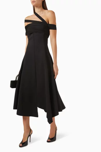 Saffira Off-shoulder Midi Dress