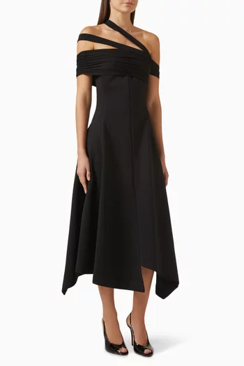 Saffira Off-shoulder Midi Dress
