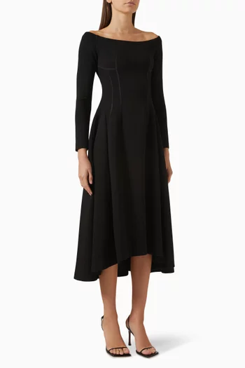Mimosa Off-Shoulder Midi Dress