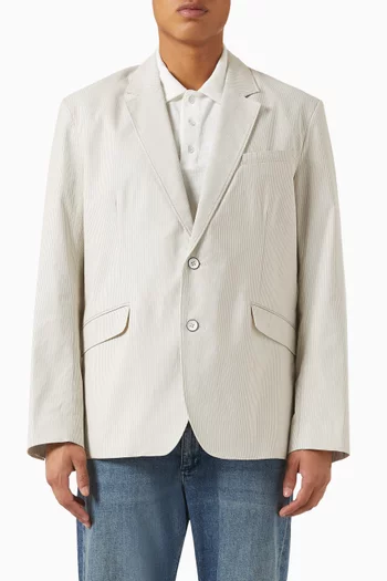 Butler Striped Blazer in Stretch Cotton