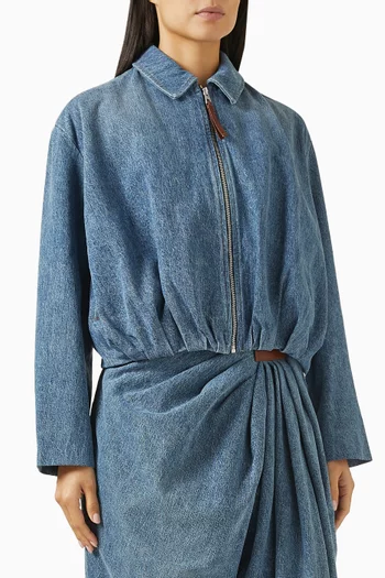 Draped Jacket in Denim