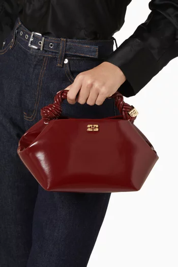Small Bou Top-handle Bag in Recycled Patent Leather