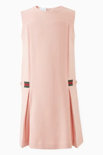 Sleeveless Horse bit Dress in Cotton