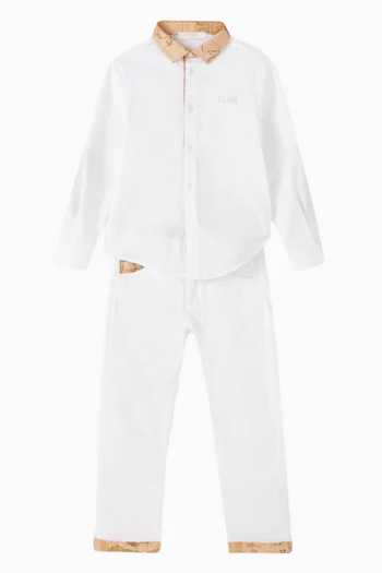 Straight Fit Pants in Cotton