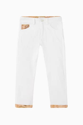 Straight Fit Pants in Cotton