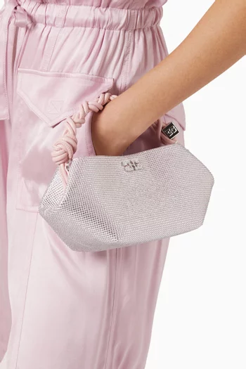 Mini Bou Crystal-embellished Bag in Recycled Leather