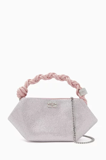 Mini Bou Crystal-embellished Bag in Recycled Leather