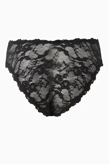 Stretch Lace Dipped Thong