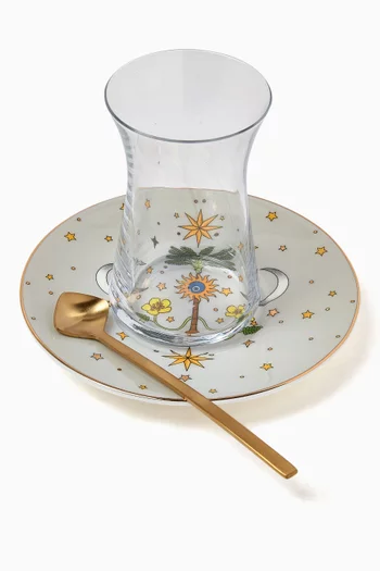 Istikana Nouri Cups and Saucers, Set of 6