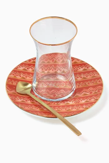 Sahara Istikana Cups and Saucers, Set of 6