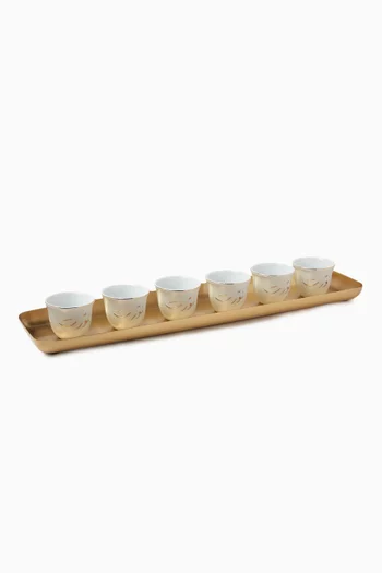 Arabic Chaffe Cups and Tray Set