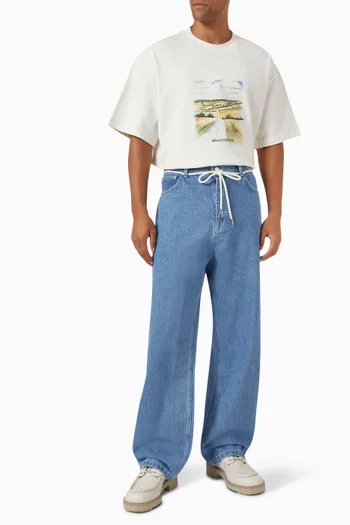 Drawstring Relaxed-fit Jeans