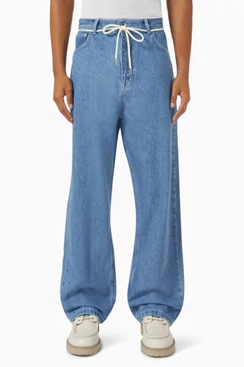 Drawstring Relaxed-fit Jeans
