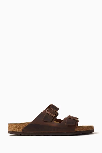 Arizona Soft Footbed Sandals in Oiled Leather