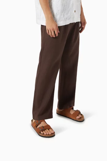 Arizona Sandals in Suede & Oiled Leather
