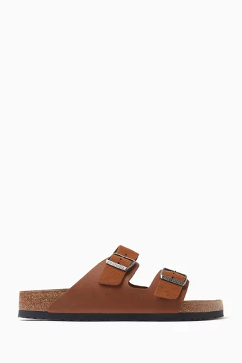 Arizona Sandals in Suede & Oiled Leather