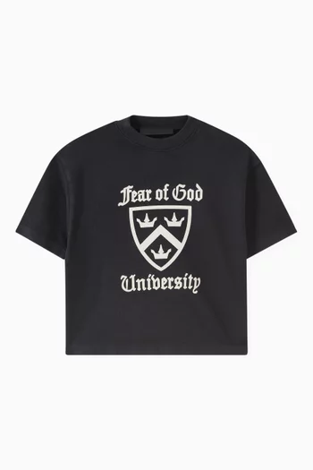 University Logo Graphic T-shirt in Cotton
