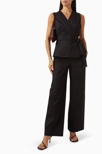 Straight-leg Pants in Cotton
