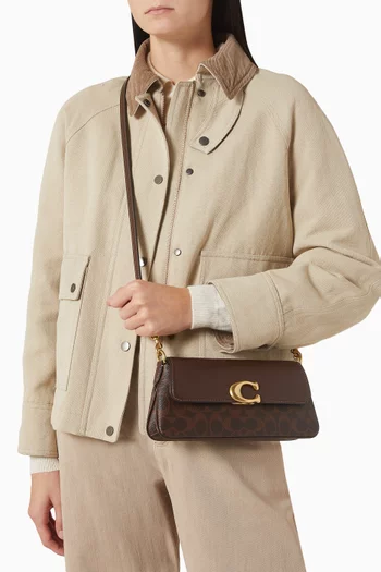 Jet Shoulder Bag in Signature Canvas & Leather