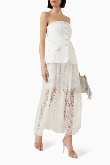 Floral Maxi Skirt in Lace