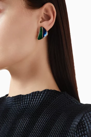 1980s Rediscovered Vintage Enamel Clip-on Earrings