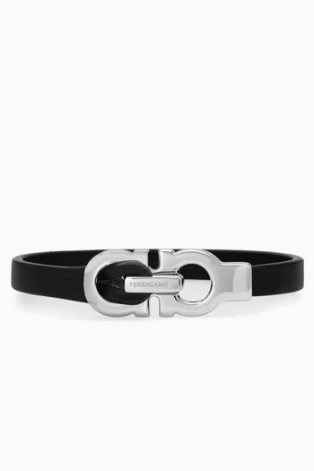 Gancini Bracelet in Leather