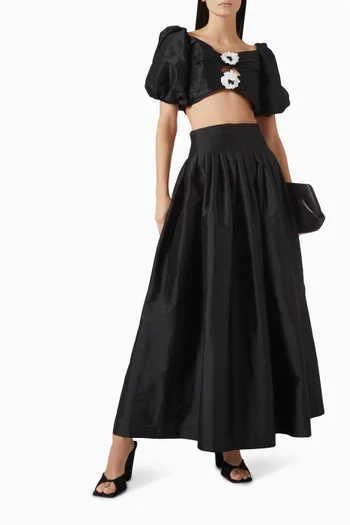 Yass Ball Maxi Skirt in Silk Taffeta